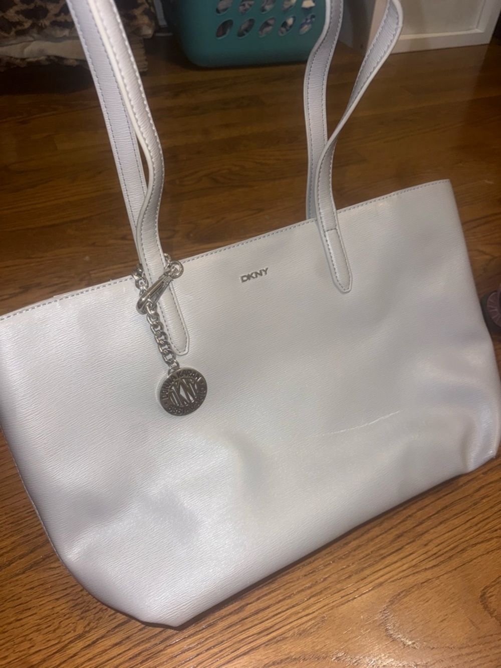 DKNY Women's Gray Tote Bag - Everyday Shoulder Handbag